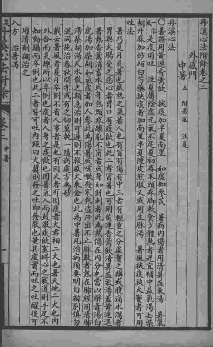 丹溪心法附余二十四卷  卷2-4